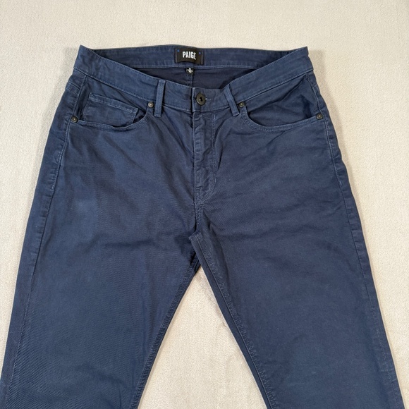 Paige Jeans Mens Size 31 Navy Federal Slim Straight - Picture 2 of 16
